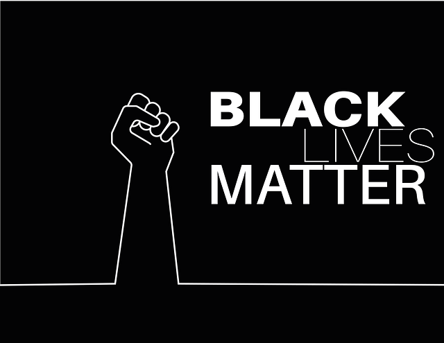 Black Live Matter Movement Symbol of Fist in the air