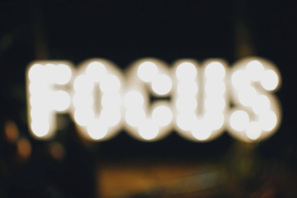 The word Focus out of Focus