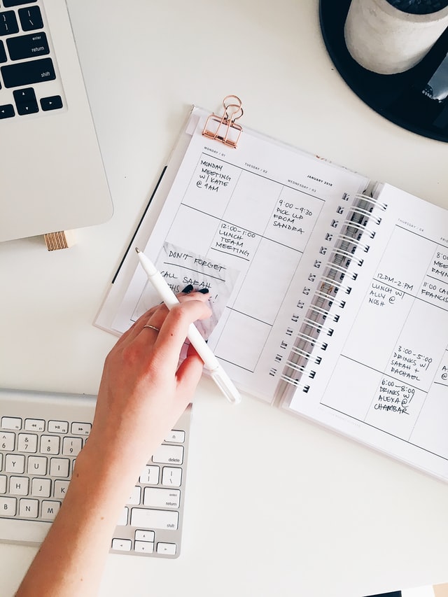 A day planner to help with happiness habits